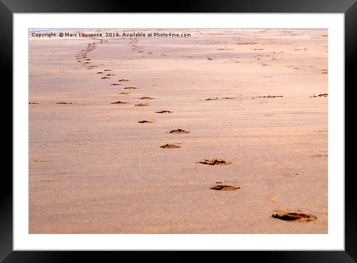 footprints Framed Mounted Print by Marc Lawrence