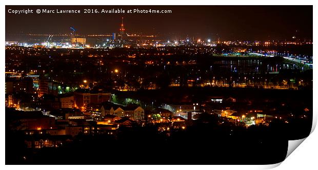 Portsmouth by night Print by Marc Lawrence
