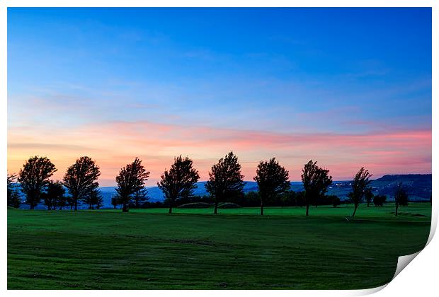 Golf course sunset  Print by chris smith