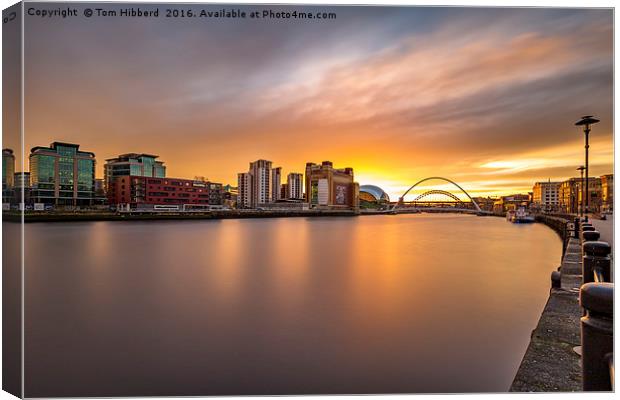 Quayside Sunset Canvas Print by Tom Hibberd