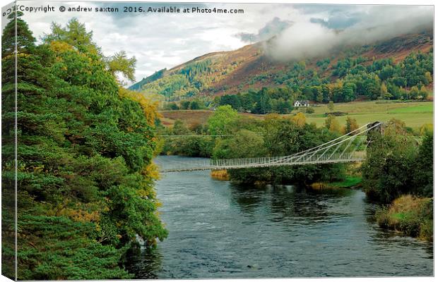 ROPE BRIDGE Canvas Print by andrew saxton