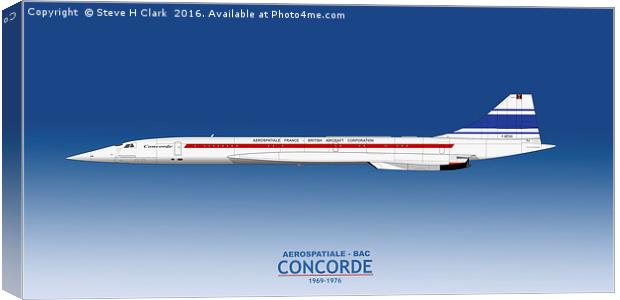 Concorde 001 F-WTSS Canvas Print by Steve H Clark