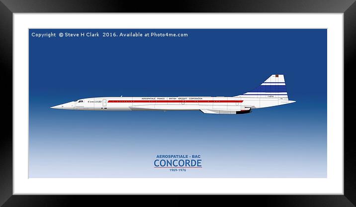 Concorde 001 F-WTSS Framed Mounted Print by Steve H Clark