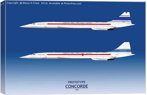 Prototype Concordes Canvas Print by Steve H Clark