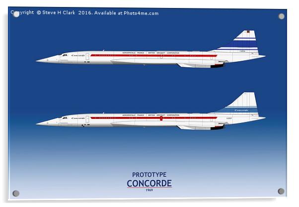 Prototype Concordes Acrylic by Steve H Clark