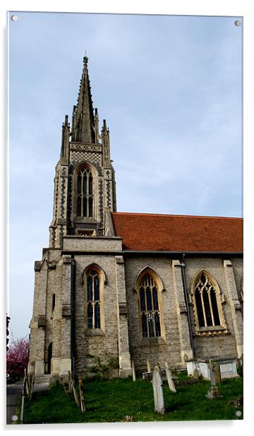 All Saints Church Marlow Acrylic by Chris Day