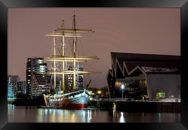 The Tall Ship at Glasgow Harbour Framed Print by Sam Smith