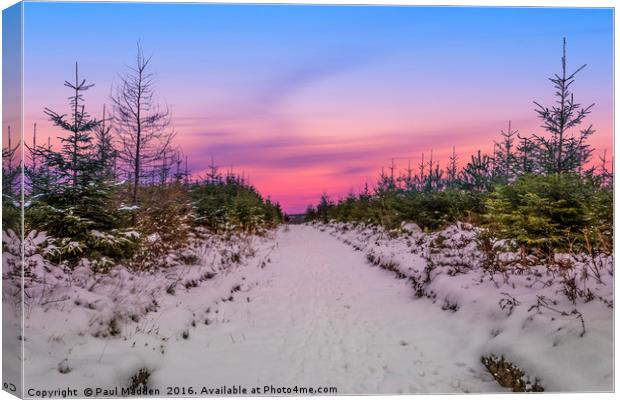 Moel Famau in the snow Canvas Print by Paul Madden