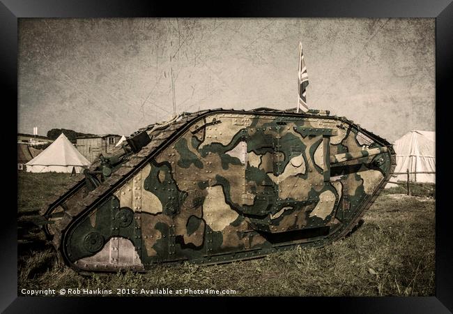 Mk 1 Tank  Framed Print by Rob Hawkins