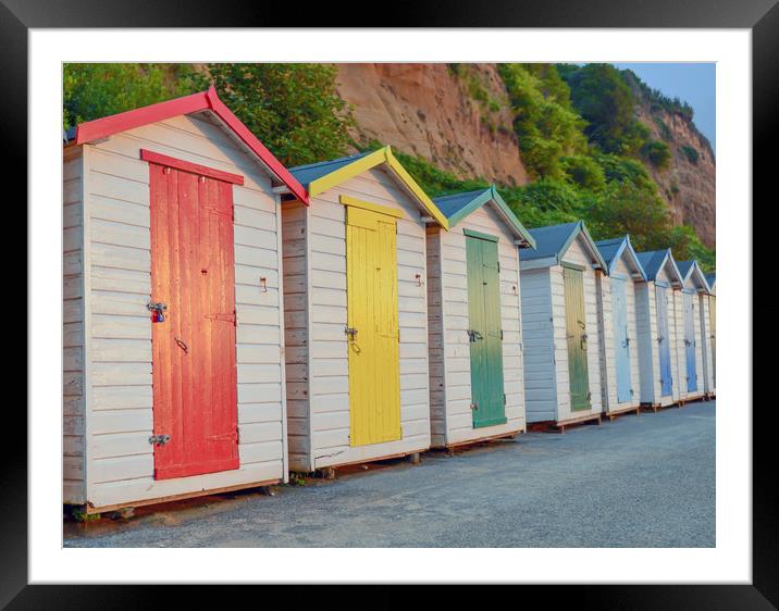 Beach huts Framed Mounted Print by Shaun Jacobs