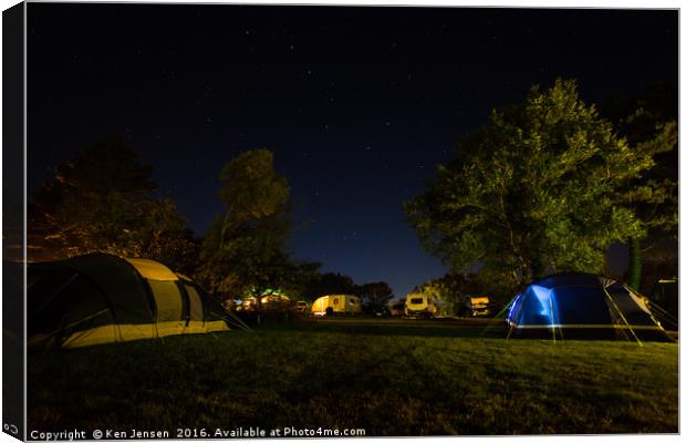 Camping beneath the stars  Canvas Print by Ken Jensen