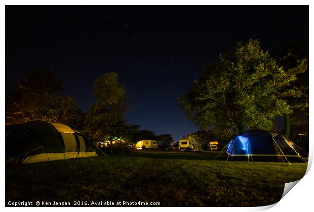 Camping beneath the stars  Print by Ken Jensen