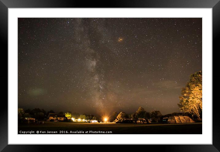 Source of the milky way Framed Mounted Print by Ken Jensen