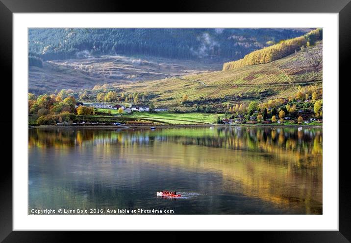 Canoeing Framed Mounted Print by Lynn Bolt