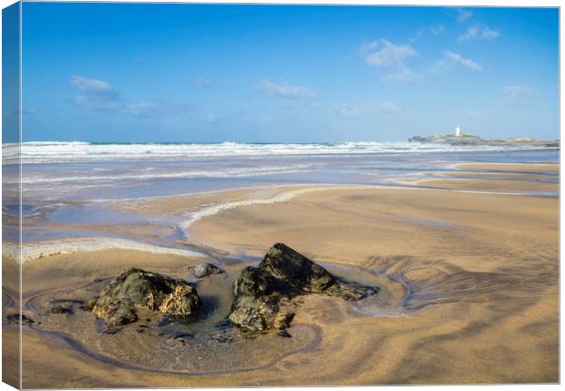 Godrevy Lighthouse - 4  Canvas Print by chris smith
