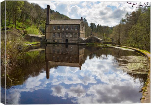 Gibson Mill in Hardcastle Crags nature park,    Canvas Print by chris smith