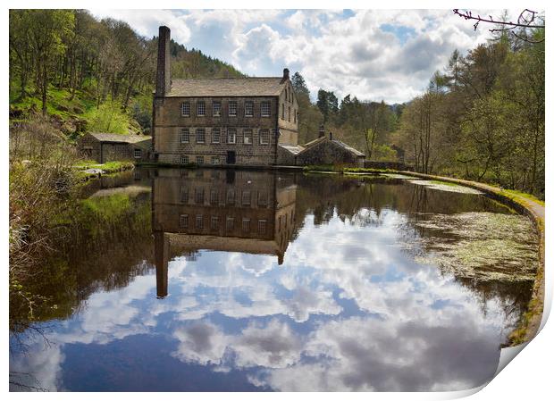 Gibson Mill in Hardcastle Crags nature park,    Print by chris smith
