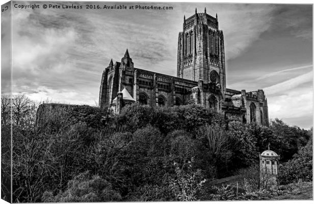  Anglican Cathedral Liverpool Canvas Print by Pete Lawless
