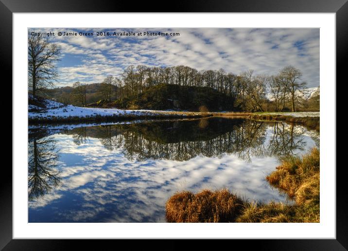 The River Brathay Framed Mounted Print by Jamie Green