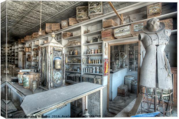 The General Store, Bodie Ghost Town Canvas Print by Martin Williams