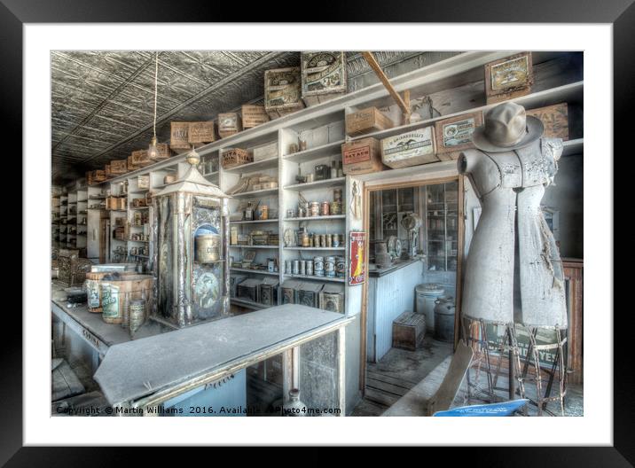 The General Store, Bodie Ghost Town Framed Mounted Print by Martin Williams