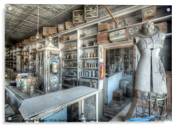 The General Store, Bodie Ghost Town Acrylic by Martin Williams