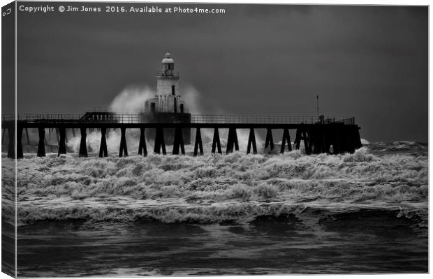 Storm in Black and White Canvas Print by Jim Jones