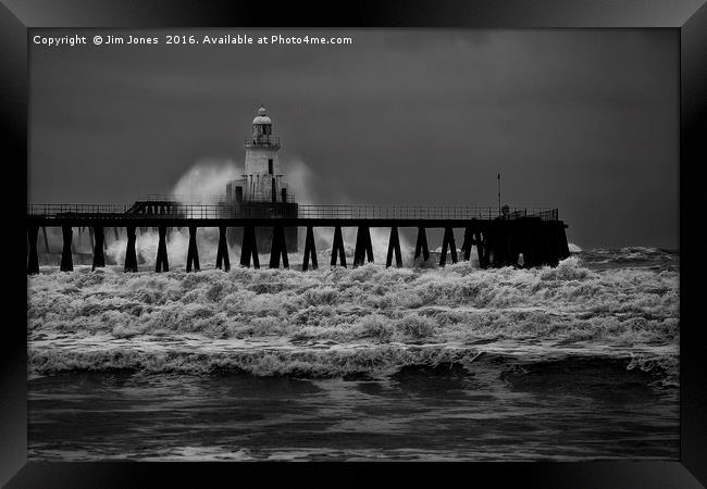 Storm in Black and White Framed Print by Jim Jones