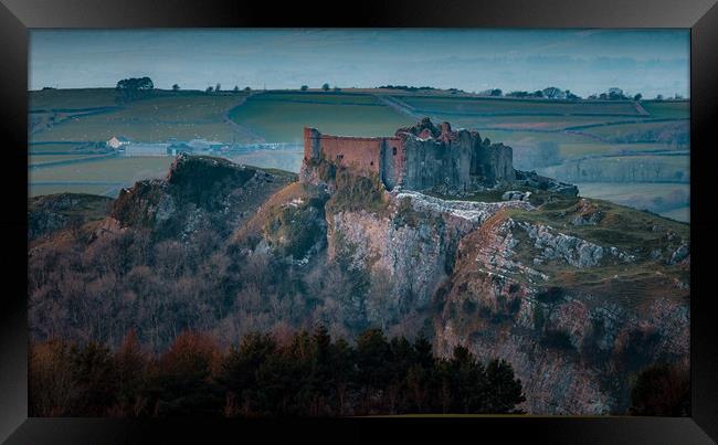 Carreg Cennen Castle Framed Print by Leighton Collins