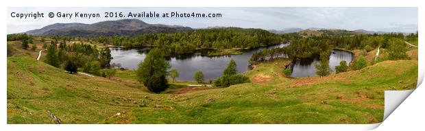 Tarn How's Lakeland Panaroma Print by Gary Kenyon