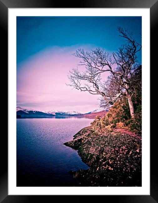 winter on the loch Framed Print by jane dickie