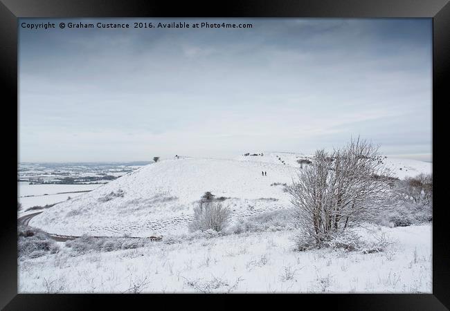 Ivinghoe Beacon in Winter Framed Print by Graham Custance