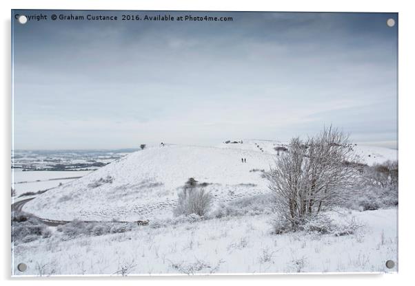 Ivinghoe Beacon in Winter Acrylic by Graham Custance