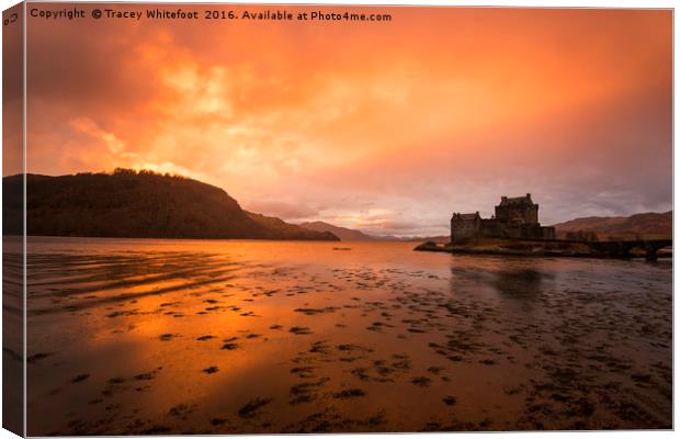 Eilean Donan Dusk Canvas Print by Tracey Whitefoot