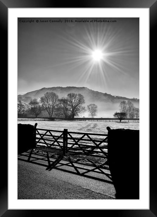 Grasmere Starburst Framed Mounted Print by Jason Connolly
