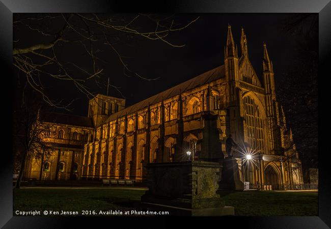 Winchester Cathedral Framed Print by Ken Jensen