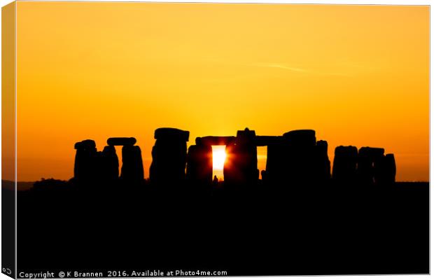Stonehenge winter sunset Canvas Print by Oxon Images
