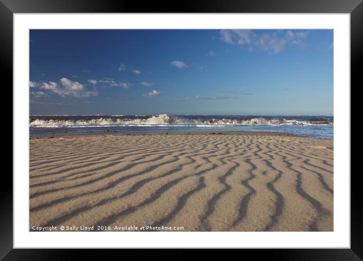 Sand Ripples Wells Next The Sea, Norfolk  Framed Mounted Print by Sally Lloyd