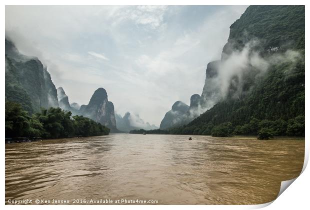 Guilin Mists Print by Ken Jensen