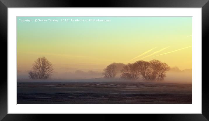 Frost and mist Framed Mounted Print by Susan Tinsley