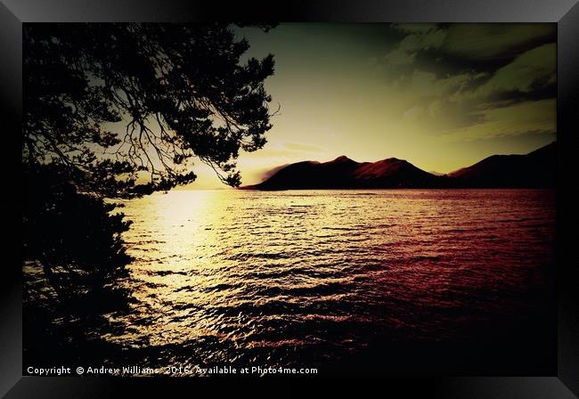 Derwent water Keswick  Framed Print by Andrew Williams