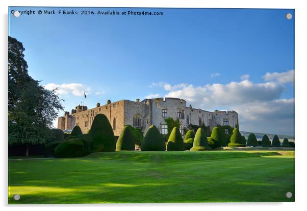 Chirk Castle ,Wales . Acrylic by Mark  F Banks