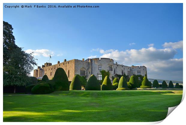 Chirk Castle ,Wales . Print by Mark  F Banks