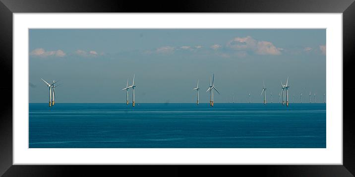 wind turbines Framed Mounted Print by nina saunders