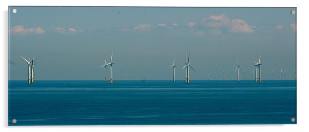 wind turbines Acrylic by nina saunders