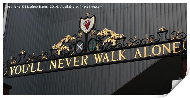 Shankly Gates Print by Matthew Bates