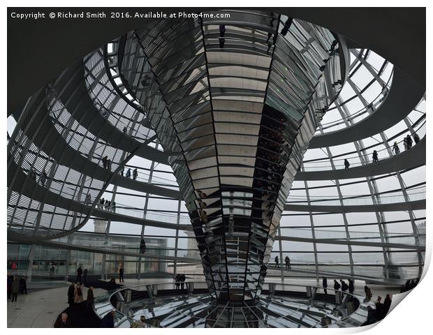  Inside the Reichtag dome                         Print by Richard Smith