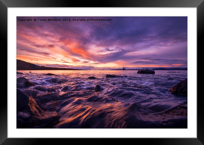 Elgol Sunset Framed Mounted Print by Tracey Whitefoot