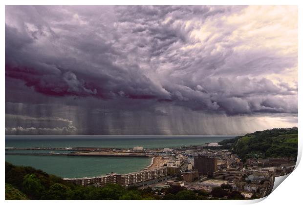 Storm over the Channel Print by Stuart Chapman