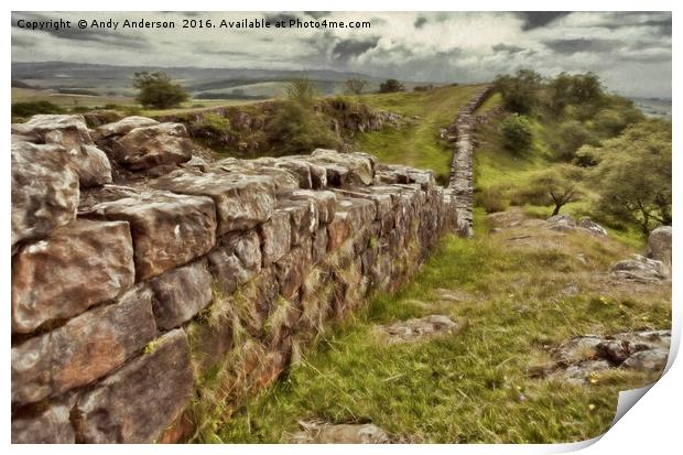 Hadrians Wall - Impressionist Print by Andy Anderson